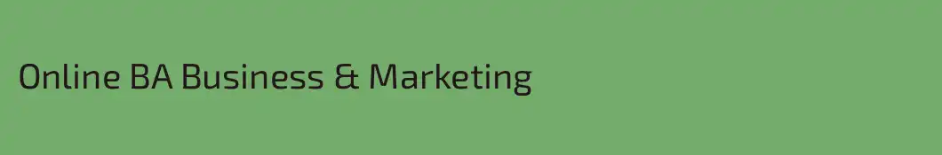 Online BA Business & Marketing